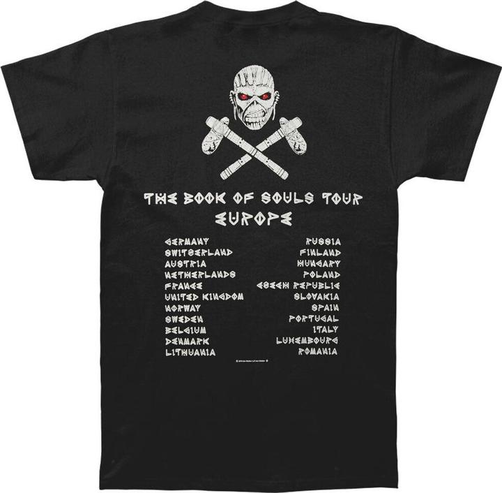 Actual product image Music Brand The Book Of Souls European Tour V.1 TShirt (XXL)