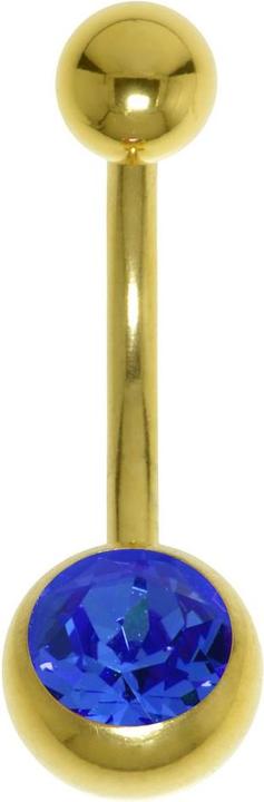 Bijouteria Bauchpiercing (Chirurgenstahl 316L, Premium Kristall, PVD Beschichtung (goldfarben))