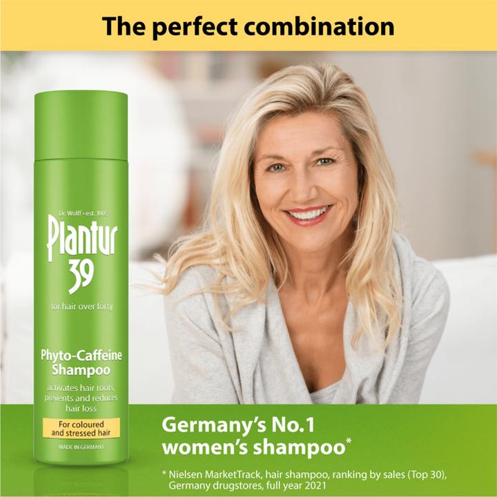 Actual product image Plantur 39 Phyto-Caffeine Shampoo For coloured and stressed hair (250 ml, Liquid shampoo)