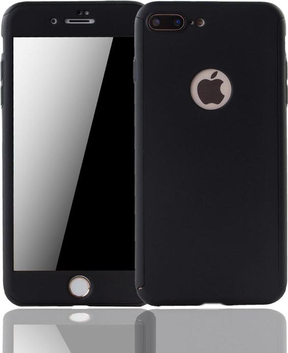 Produktbild König Design Schutz Handy Hülle für Apple iPhone 7 Plus Full Case Cover Displayschutz Schwarz (Apple iPhone 7 Plus)