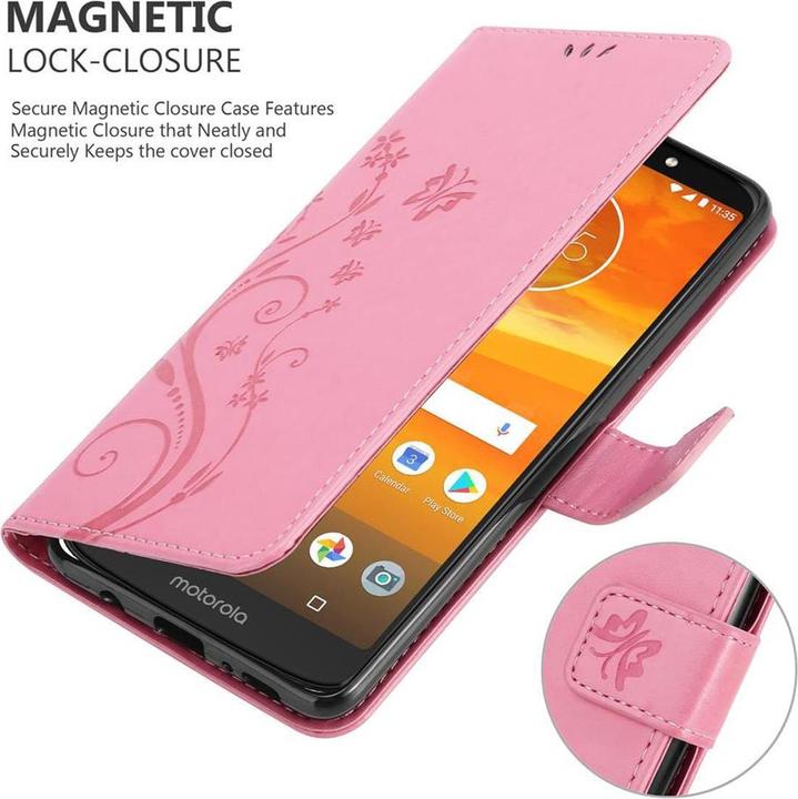 Actual product image Cadorabo Flower Book Cover (Motorola Moto E5 Plus)
