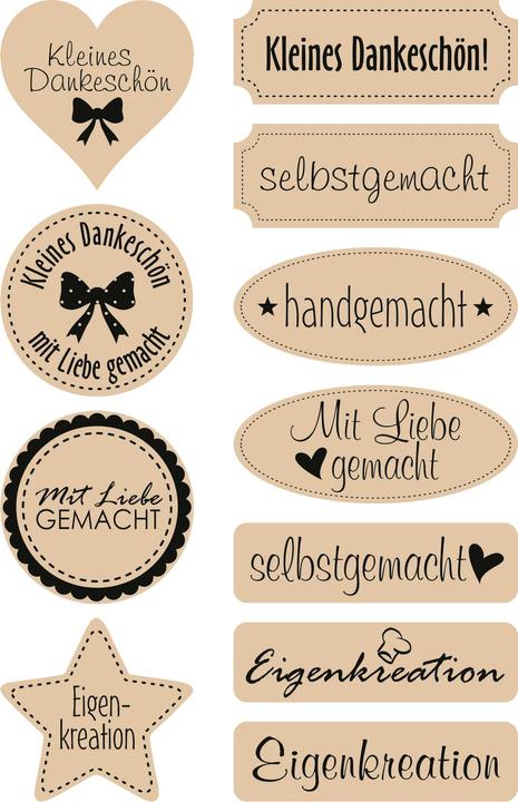 Image du produit Meyco Autocollants en papier kraft "Fait maison