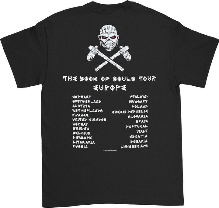 Produktbild Music Brand Book Of Souls European Tour V.2 TShirt (S)