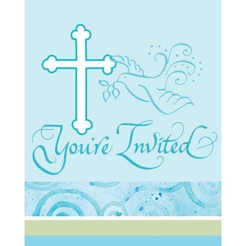 Produktbild Creative Party Kreuz Einladungen Faithful Dove 8erPack Papier (8 Stk.)