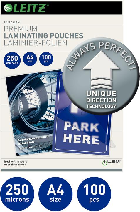 Immagine prodotto Leitz Film di laminazione (A4, 100 Pezzo/i, 250 µm)