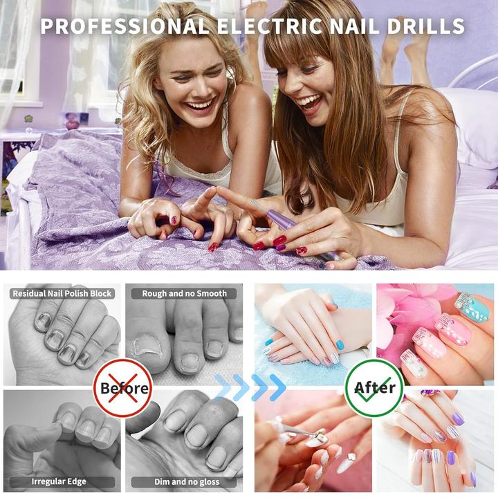 Produktbild Ponoseu Elektrische Nagelfräse für Gelnägel, 30000 U/Min