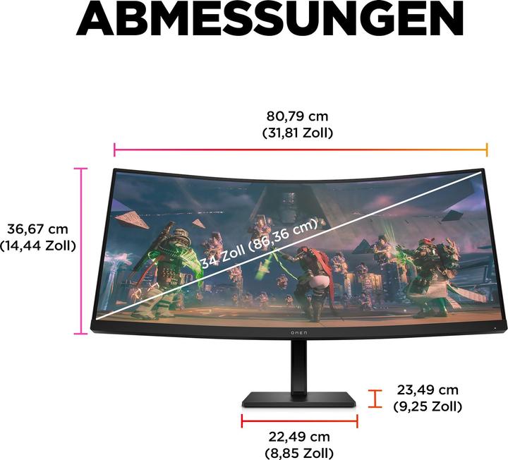 Immagine prodotto HP Omen 34c (3440 x 1440 pixel, 34")