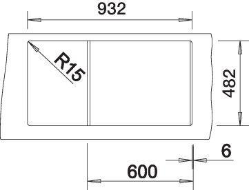 Actual product image Blanco Tipo XL 6 S (Fitted sink, 95 cm, 50 cm)