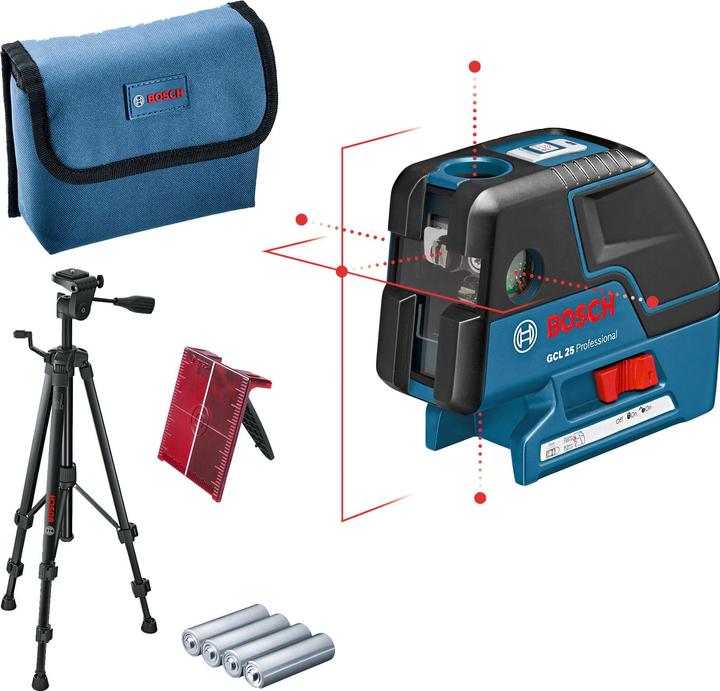 4x AA battery LR6 1.5 V, BT 150 construction tripod, L-BOXX-E
