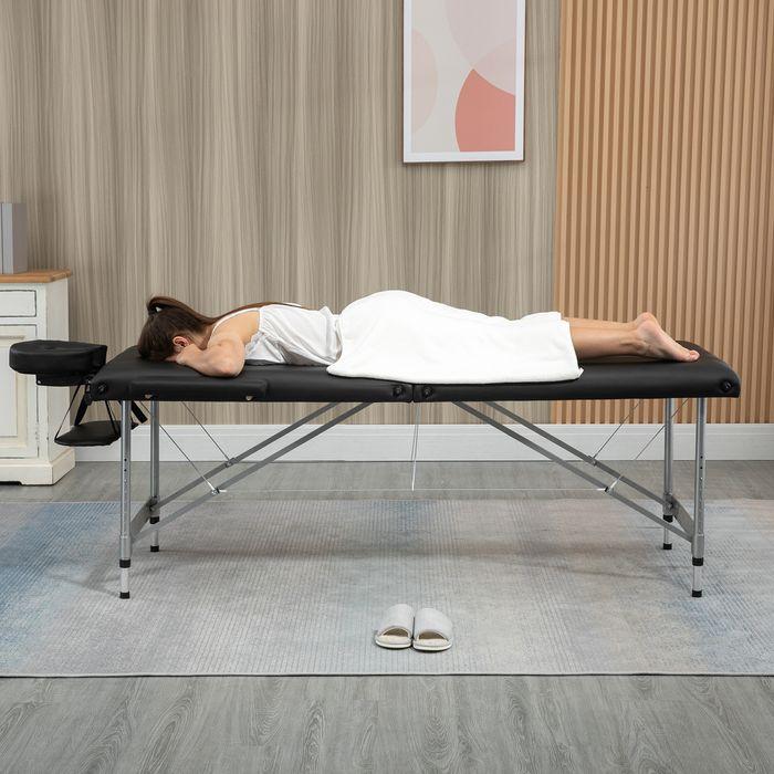 Produktbild Swisshandel24 Massageliege klappbar, inkl. Gesichtsöffnung, Armlehnen, Handablagen, Massageliege mobil, 186cmx71cm