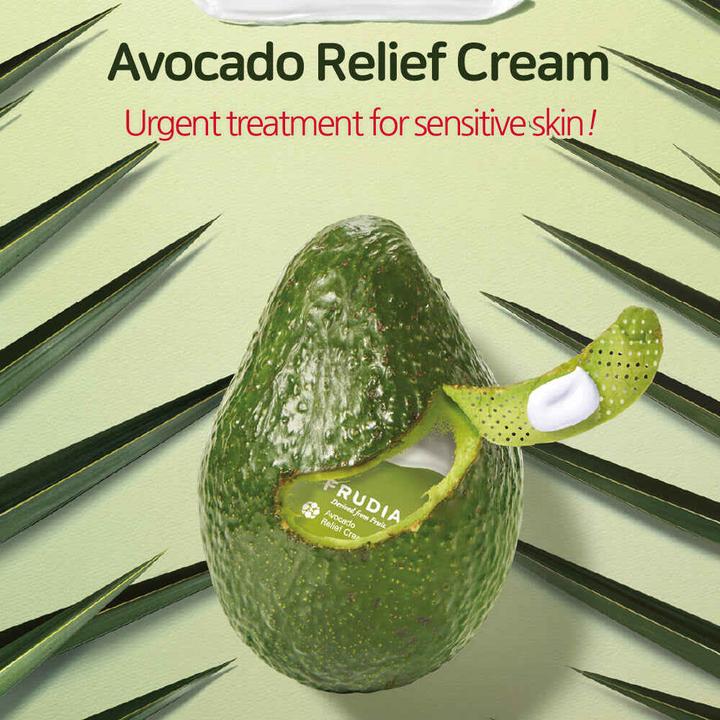 Actual product image Frudia Avocado Relief Cream nourishing and regenerating face cream based on Avocado 55g (24h cream)