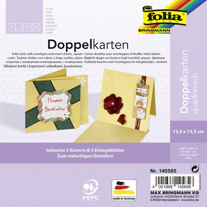 Actual product image Folia Double cards square 220 g/m2 (5 pcs.)