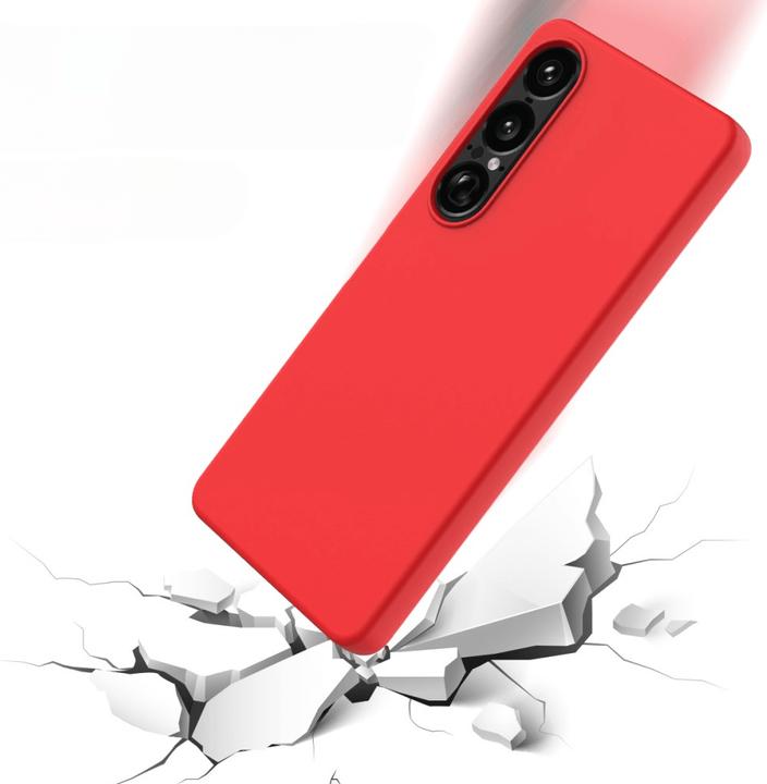 Produktbild Cover-Discount Sony Xperia 1 VII - Silikon Gummi Hülle mit Riemen (Sony Xperia 1 VI)