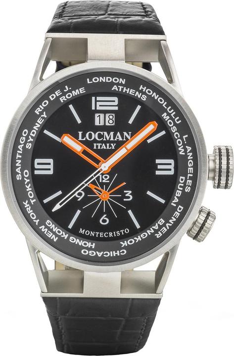 Produktbild Locman Italy Herrenuhr Montecristo World Dual Time 44 mm Ref. 0508 (Analoguhr, 44 mm)