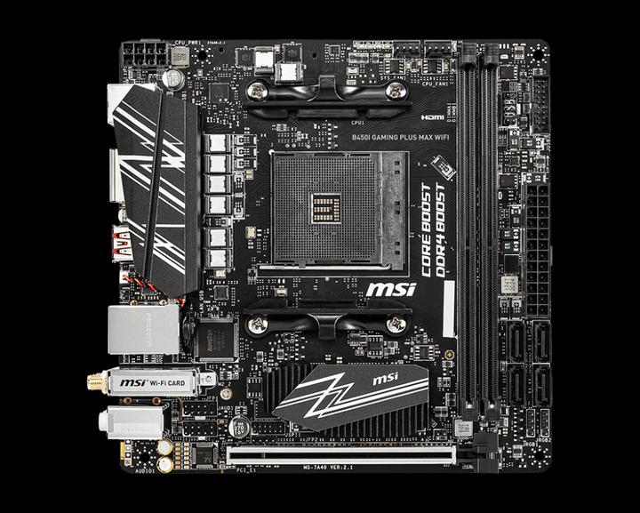 Produktbild MSI B450i Gaming Plus Max Wifi (AM4, AMD B450, Mini-ITX)