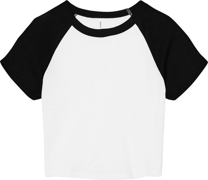 Bella Canvas Kurzes Top Raglanärmel