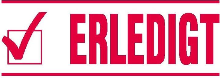 Image du produit Trodat Stempel 4911 "Erledigt" Erledigt, Rot