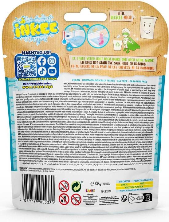 Actual product image Craze Inkee 3 Flamingo bath bombs with jojoba oil (Bath bombs)