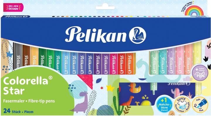 Pelikan 822329 Crayons-feutres Couleurs mélangées 24 pièces (Multicolore, 24 x)