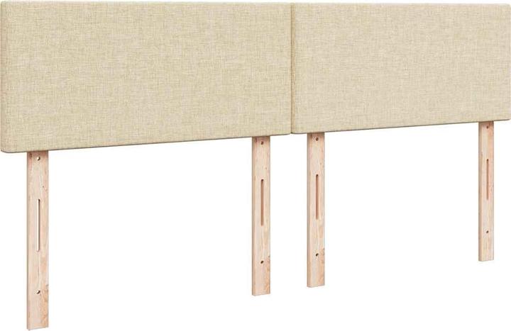 Produktbild VidaXL Boxspringbett Doppelbett Polsterbett Bett Matratze Creme 180x200cm Stoff (180 x 200 cm, 180 x 200 cm)