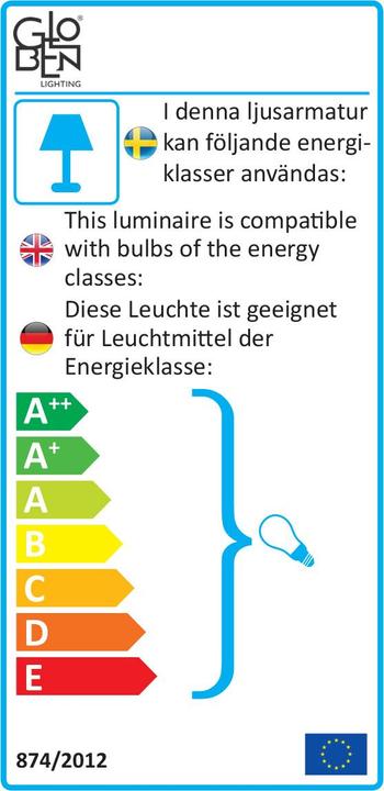 Energie-Label Globen Lighting Moonlight (E14)
