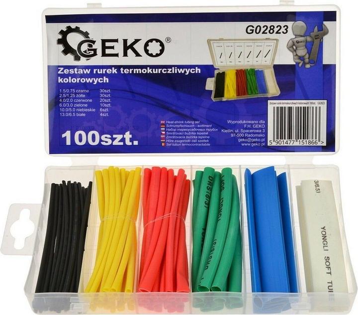Produktbild GEKO 100er Set farbige Schrumpfschläuche (100 x)