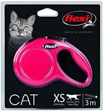 Produktbild Flexi Retractable leash NEW CLASSIC CAT XS, 3 m red rope (XS, Katze, Hundesport)