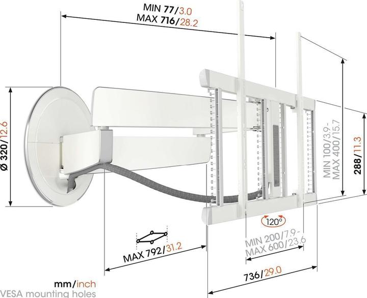 Produktbild Vogels TVM 7675 (Wand, 77", 35 kg)