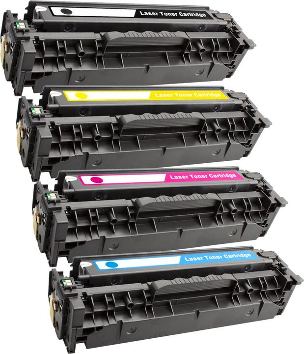 Actual product image Plutoos HP CF380X 312X, CF381A, CF382A, CF383A 312A Toner XXL compatible, set of 4 colours (CMYK)