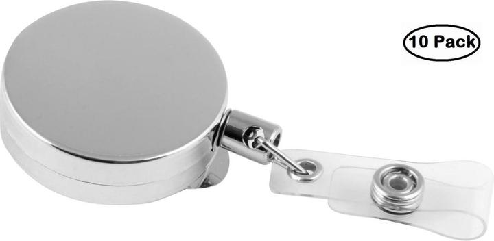 Actual product image Europel Badge holder with yoyo, metal, round, silver