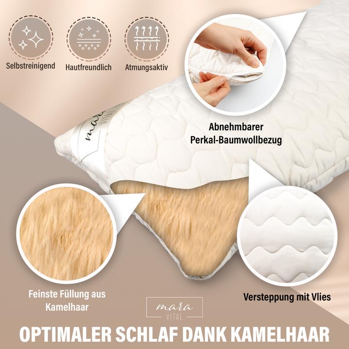 Produktbild Mara Vital Kamelhaarkissen (50 x 70 cm)