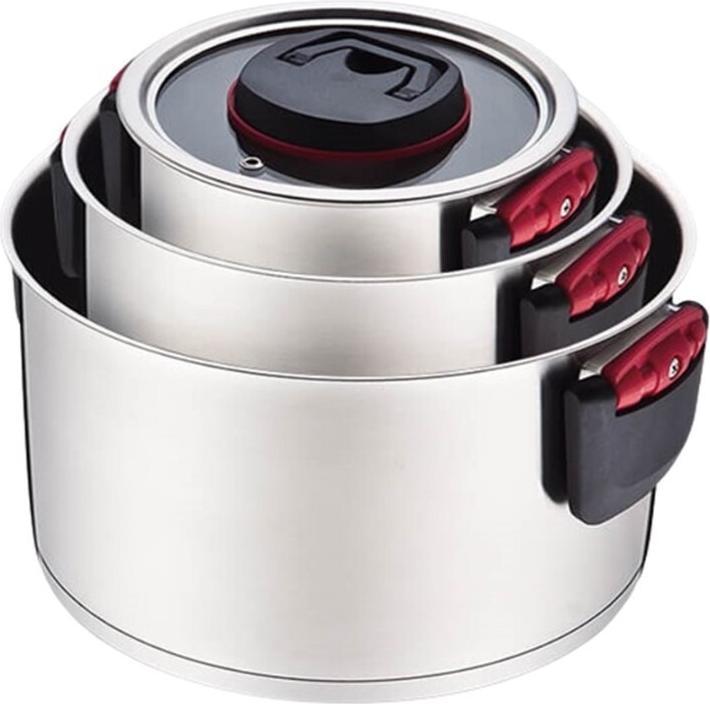 Produktbild Maestro MR-3530-6 Topfset mit Klappgriffen 6 Stück (24 cm, Pfannenset + Topfset, Edelstahl)