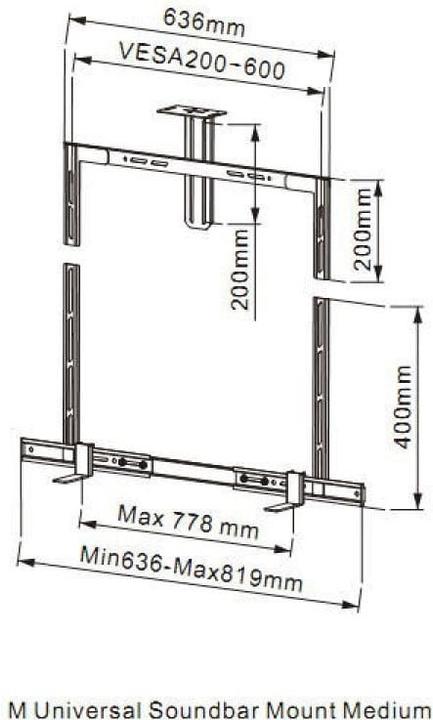 Image du produit Multibrackets Barre de son M (Cadres support AV)