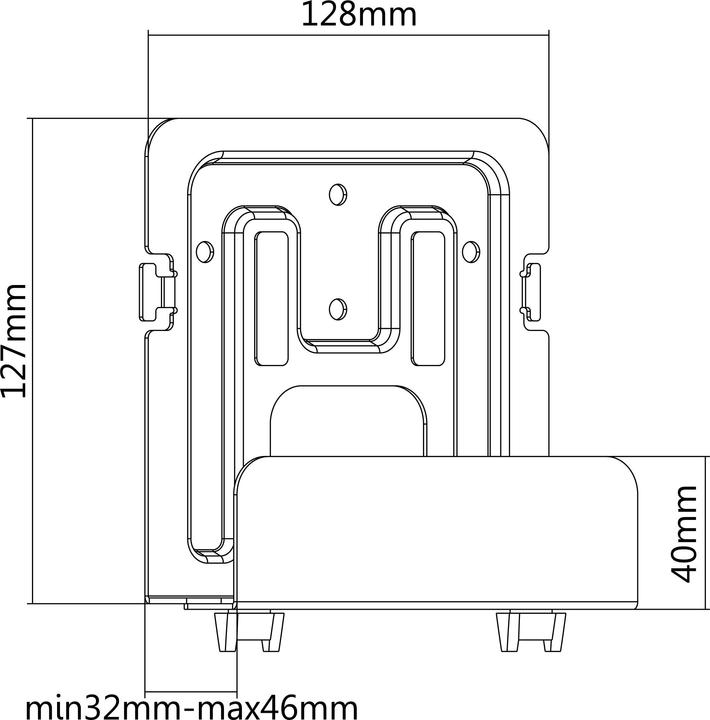 Immagine prodotto equip Supporto da parete pieghevole per dispositivi audio/video (Muro, 1 kg)