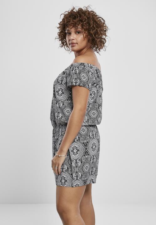 Actual product image Urban Classics Ladies AOP Off Shoulder Short Jumpsuit (4XL)
