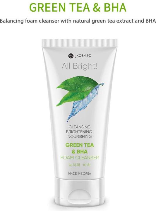 Immagine prodotto JKosmec All Bright Tè verde e BHA Detergente in schiuma (180 ml)