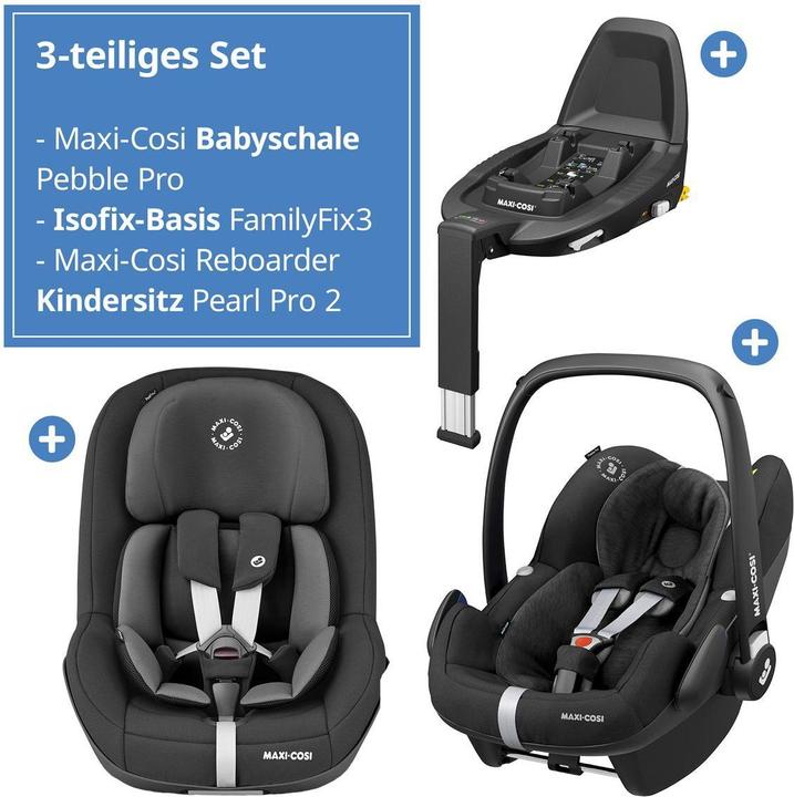 Produktbild Maxi-Cosi Babyschalen 3in1 Babyschale & Reboarder-Set ab Geburt (Reboarder, Babyschale, ECE R129/i-Size Norm)