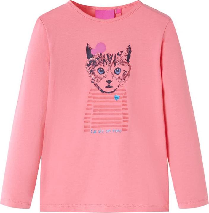 VidaXL Kinder-Langarmshirt Rosa 104,Material: 95 % Baumwolle. 5 (104)