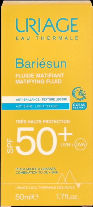 Immagine prodotto Uriage Bariésun Fluido opaco SPF50 (Crema solare viso, SPF 50, 50 ml, 74 g)