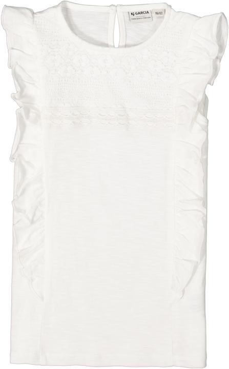 Garcia Weisses Shirt mit Spitze (92)