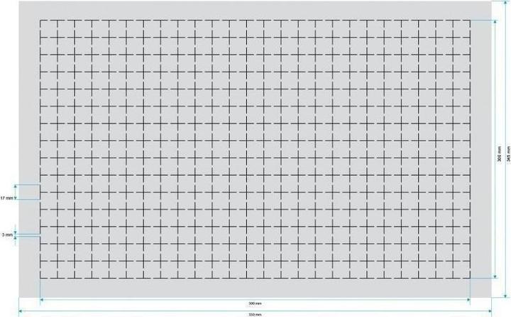 Produktbild Feldherr DS020RS - 20 mm Double-Size Raster-Schaumstoffeinlage selbstklebend (Schaumstoff)