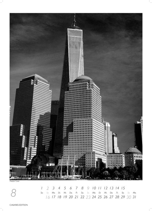 Actual product image New York schwarz-weiss 2026 L 59x42cm (No binding, German)