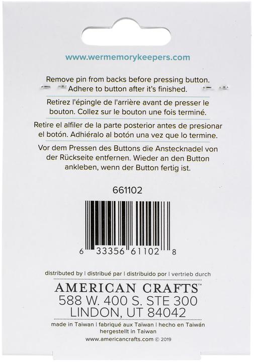 Actual product image We R Memory Keepers Button Press (6 x)
