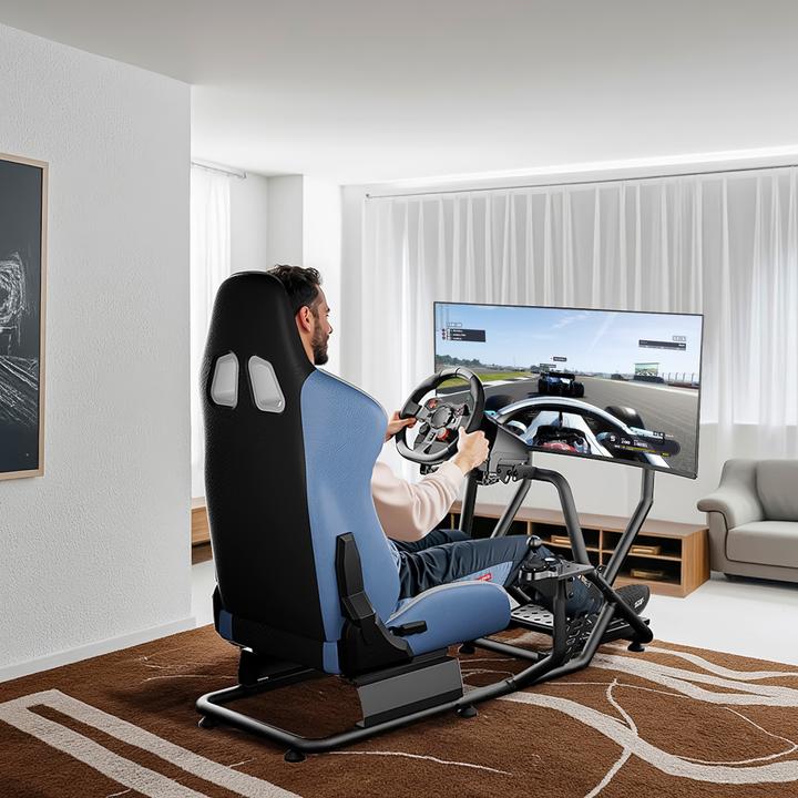 Produktbild Wiltec Rennsimulator Racing Cockpit mit Gaming Sitz Sim Racing Auto Simulator