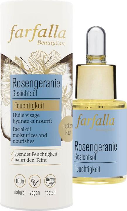 Actual product image Farfalla Moisturizing face oil rose geranium oil (15 ml, Face oil)