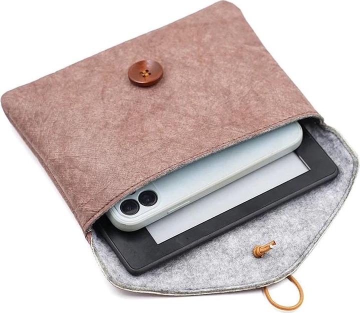 Produktbild Only-Bags.Store Vintage Umschlag Stil Hülse Beutel Abdeckung, Papier E-Book Tasche Fall, 7 Zoll, rosa