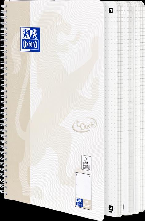 Image du produit Oxford TOUCH A4+ 400132395 pointillé, pierre claire 80 feuilles (A4+, Pointillés, Couverture rigide)