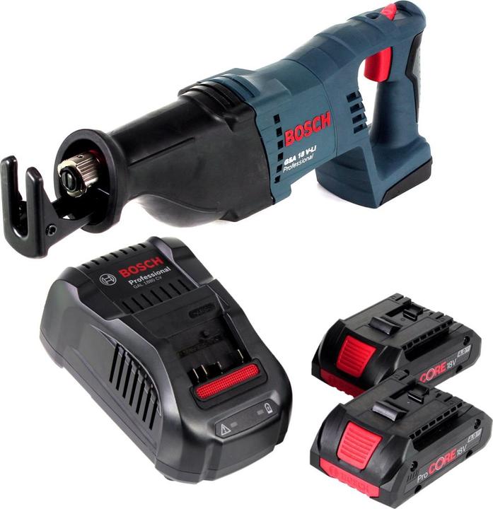 Produktbild Bosch Professional Bosch GSA 18 V-Li Akku Säbelsäge 18V + 2x Akku 4,0Ah + Ladegerät