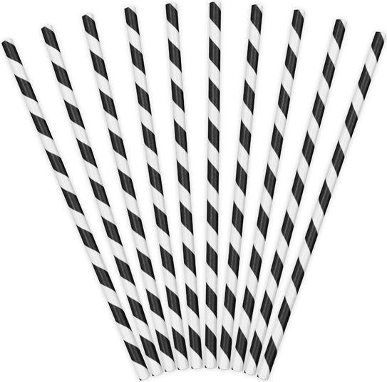 Actual product image Partydeco Red and white striped paper straw (10 x)