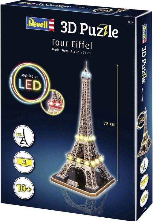 Image du produit Revell Casse-tête 3D Tour Eiffel Multicolore LED (84 pièces)